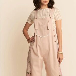 Davi & Dani Floral Lace Pocket Overall Jumpsuit | NWT | Size 3X